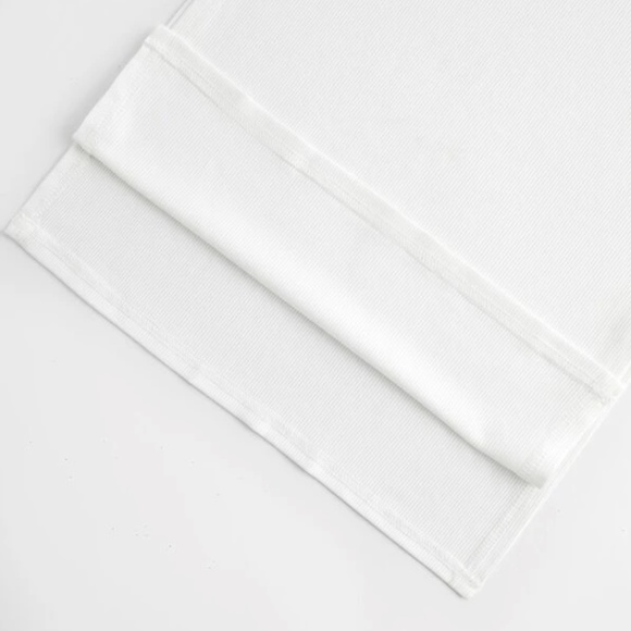 White Beach Coverup Rib Knit Side Cut - Picture 12 of 15